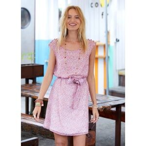 Sezane pink multicolored dress in size 34/0/XS